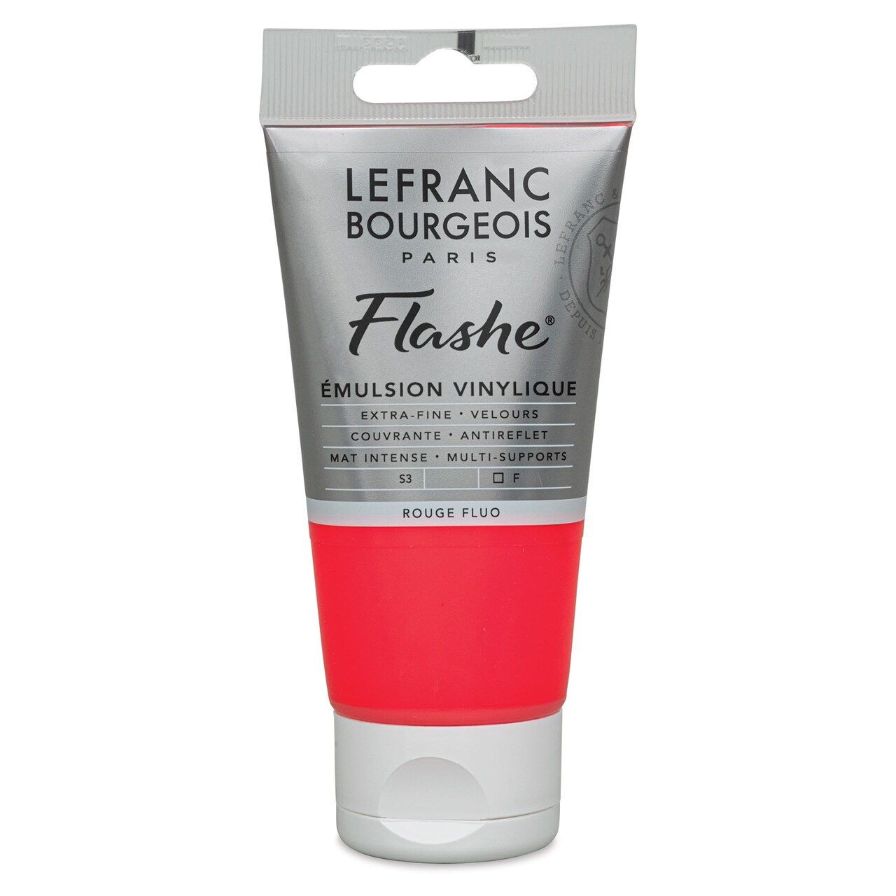 Lefranc & Bourgeois Flashe Vinyl Paint - Fluorescent Red, 80 ml tube